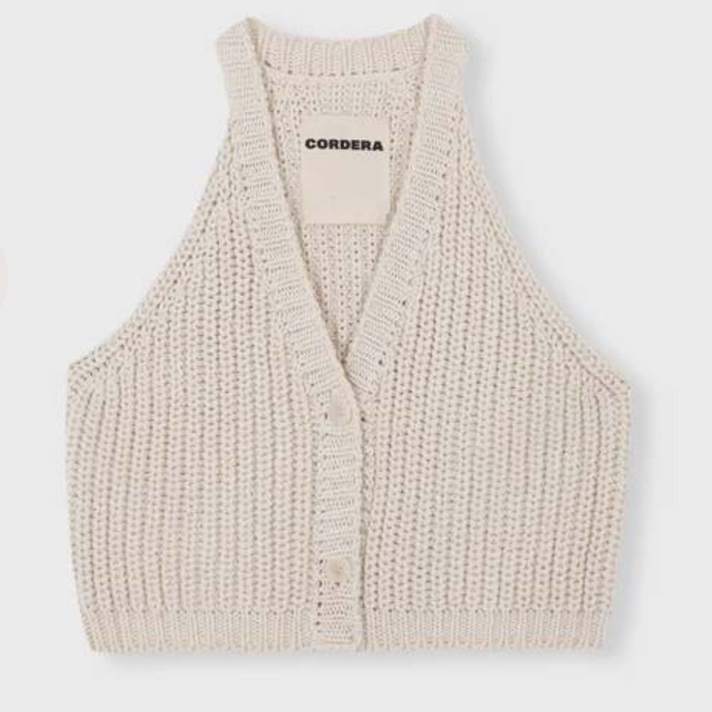 Cordera Knit Vest - Natural OS